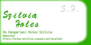 szilvia holes business card